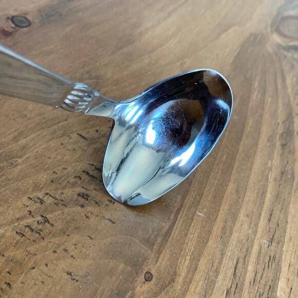 Sival Inger Stainless Flatware Denmark 3 Pc Glossy Ladle Fork Spoon Butter Knife - Picture 8 of 14